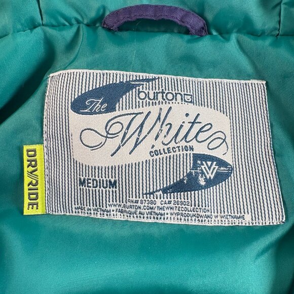 Burton The White Collection Women's Ski Parka Jacket Purple Full Zip Size Medium - Picture 3 of 11